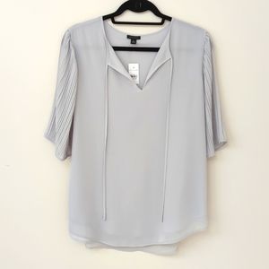Ann Taylor blouse; Size M; grey; NEW